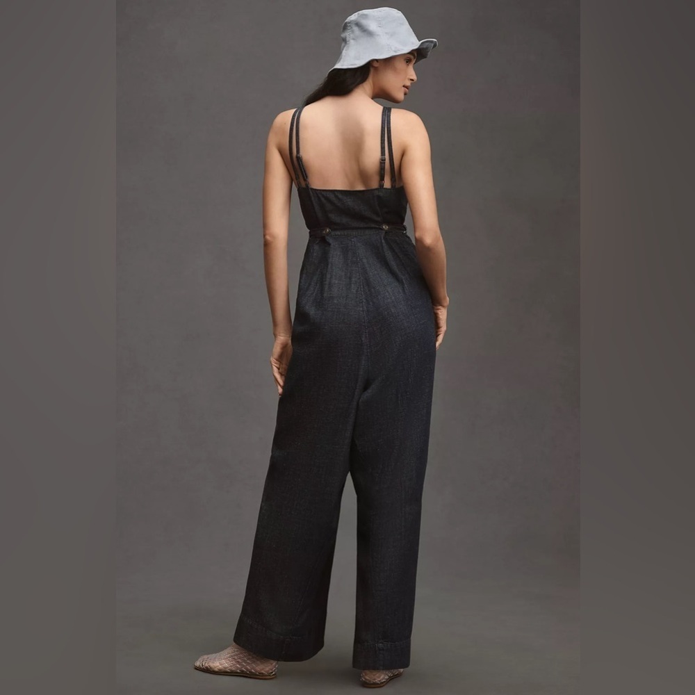 NWT! Anthropologie Pilcro Sleeveless Wide-Leg Jumpsuit - Multiple 🐢🐚 - Picture 2 of 7